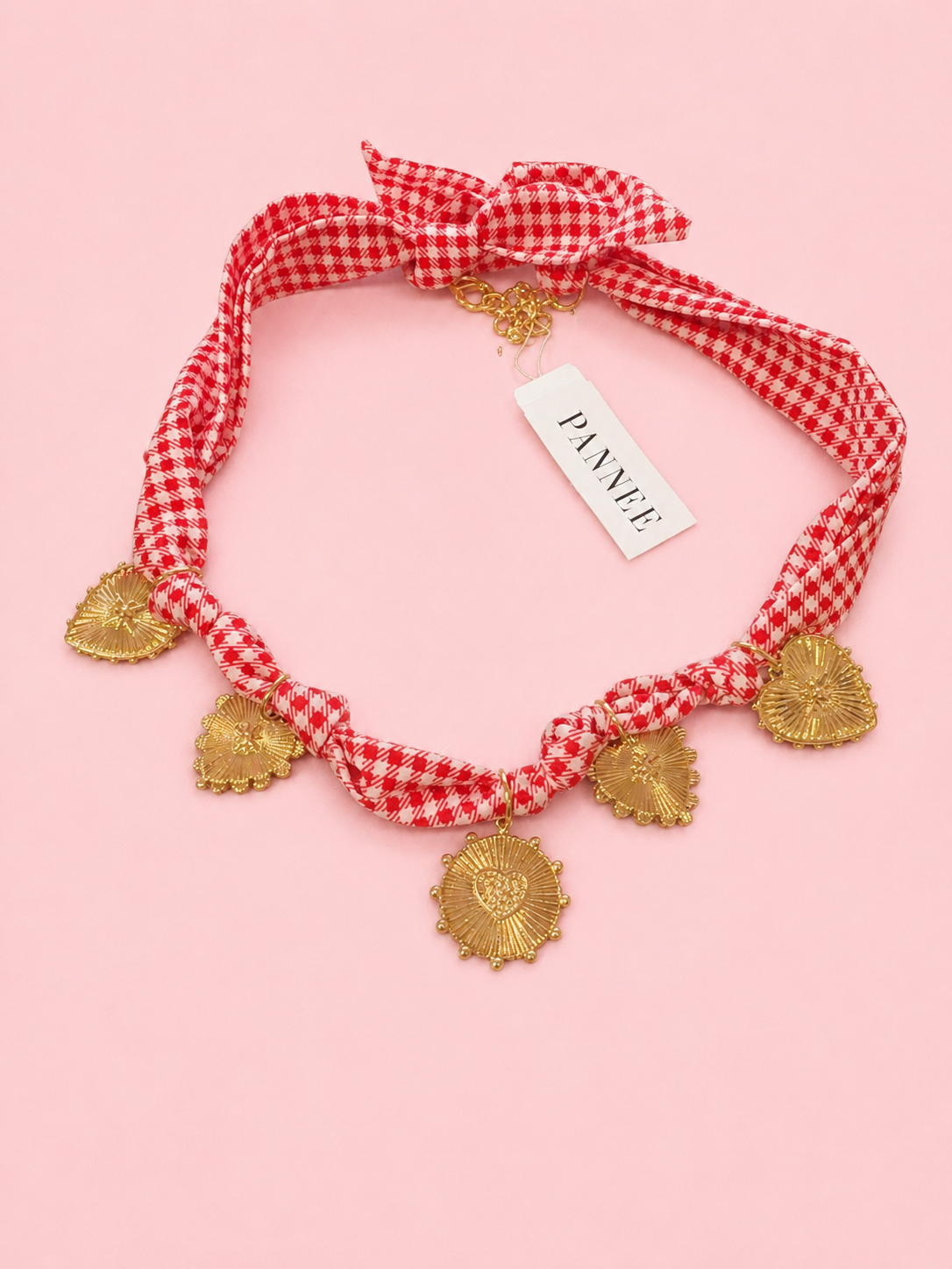 Gingham Charm Necklace
