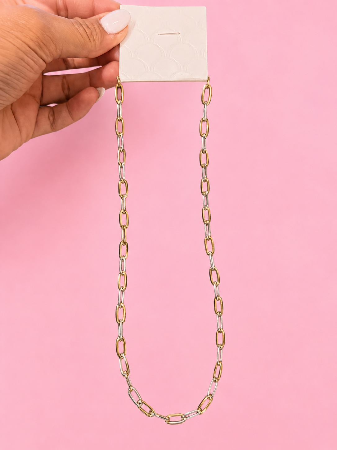 Mixed Metals Chain Necklace