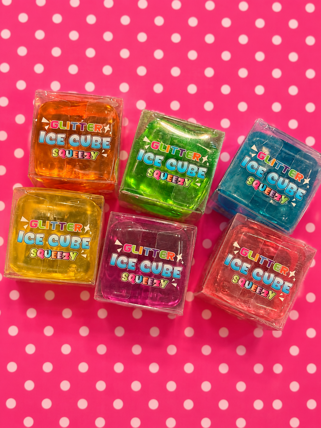 Glitter Cube Squeezys