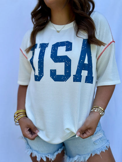USA Ribbed Tee