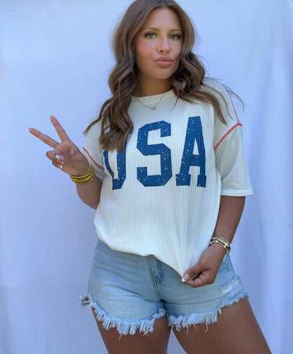 USA Ribbed Tee