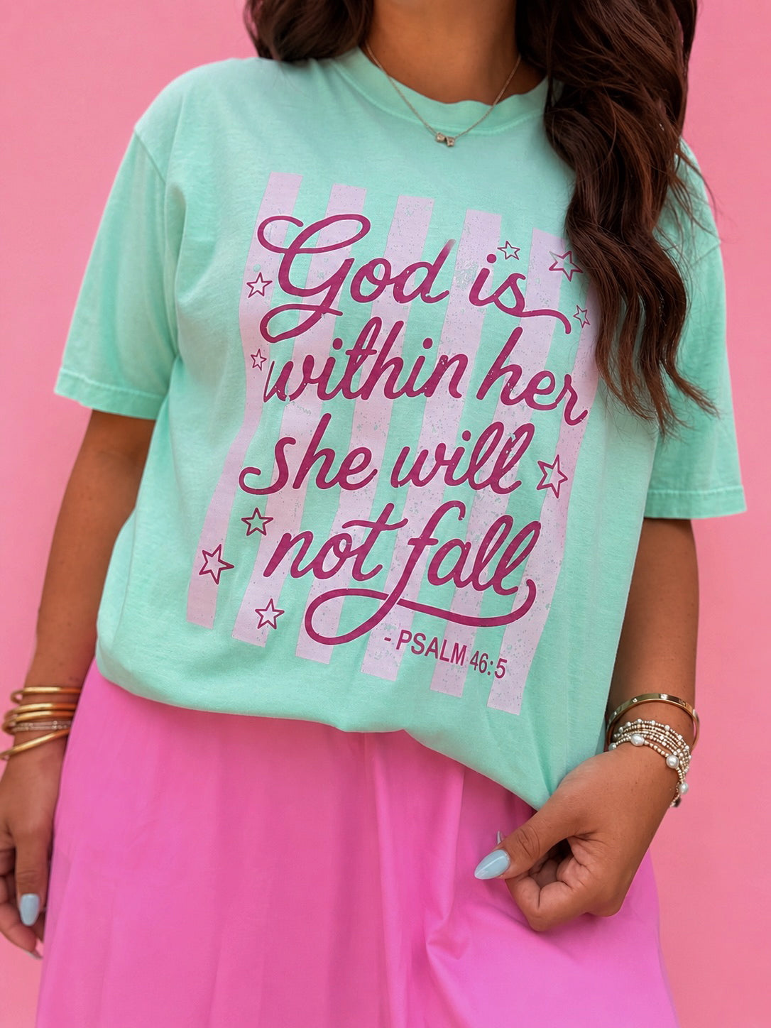 God is Within Her She Will Not Fall Tee