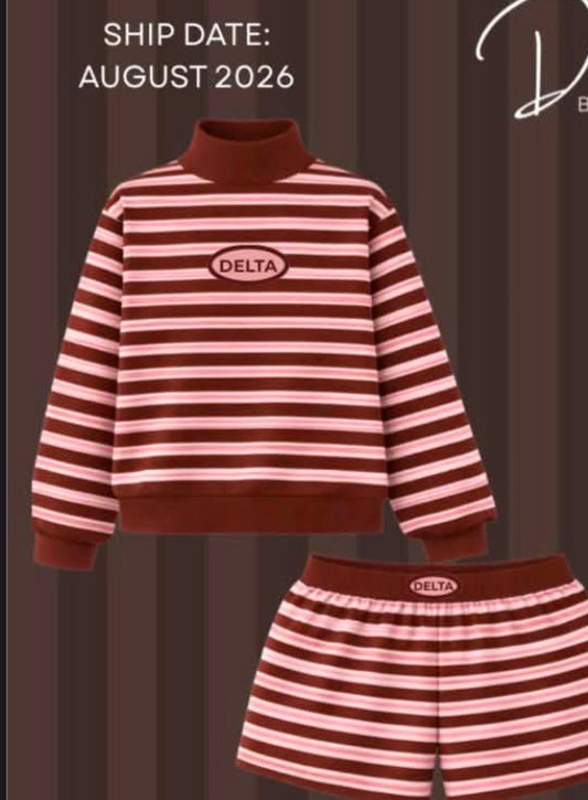 Delta T Pink/Brown Short Set