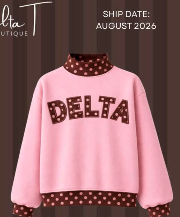 Delta T Polka Dot Mockneck