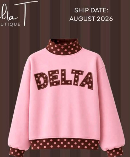 Delta T Polka Dot Mockneck