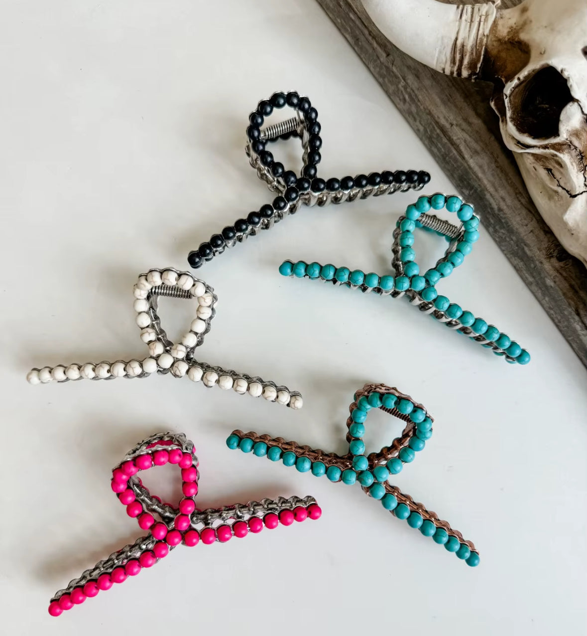 Western Beaded Claw Clips