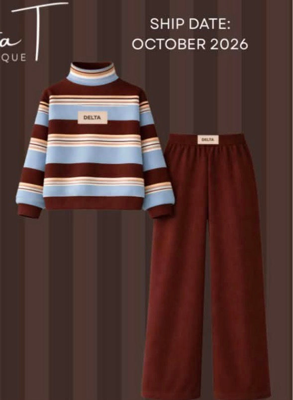 Delta T Stripe Pant Set