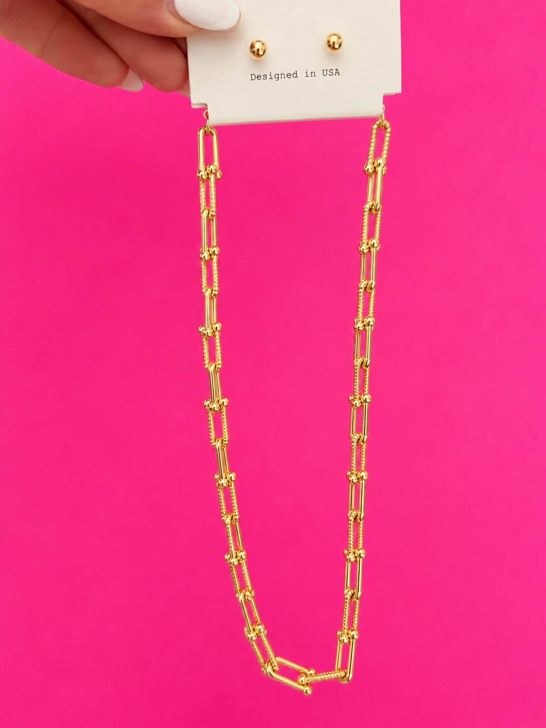 The Harper Link Necklace & Studs