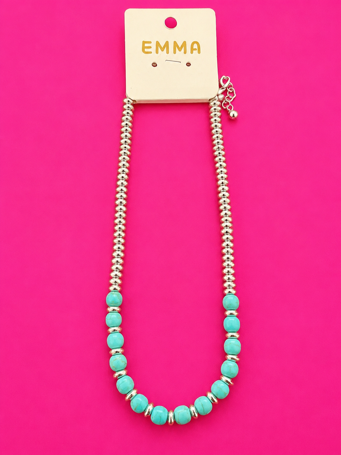 Turquoise Trails Beaded Necklace