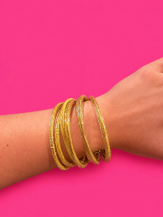Gold Glitter Bracelet Set