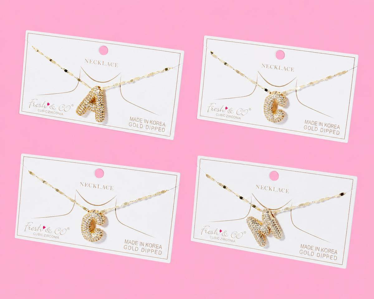 Bubble Letter Necklaces
