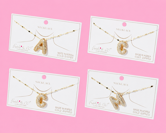 Bubble Letter Necklaces
