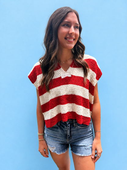 Cherry Coast Knit Top
