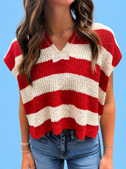 Cherry Coast Knit Top