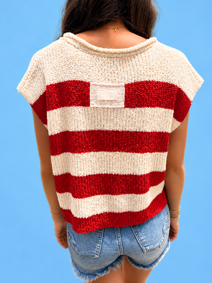 Cherry Coast Knit Top